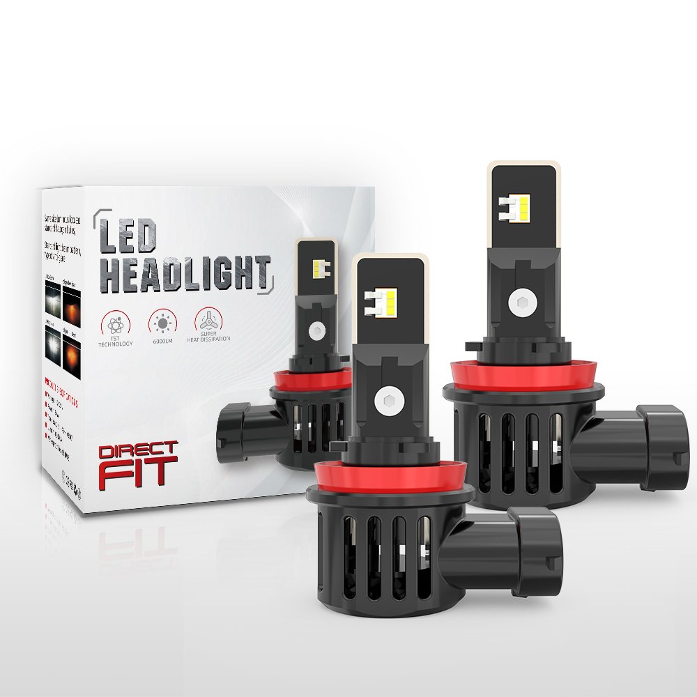 2024 Latest V22 Fan LED Headlight Bulbs H8 H9 H11 9005 9006 H1 H3 With TST Technology 5540 Chips 12V 24V 6000LM Car Headlights